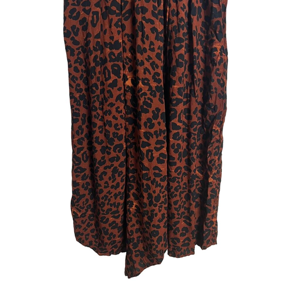 BeachLunchLounge Anais Faux Wrap Leopard Animal Print Asymmetric Dress S - Picture 5 of 9